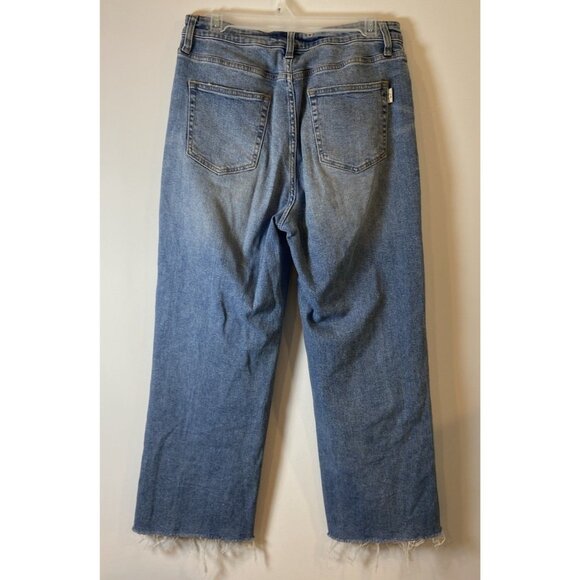 Oliver Logan Jeans Wide Leg Crop Raw Hem Size 30 - Picture 3 of 7